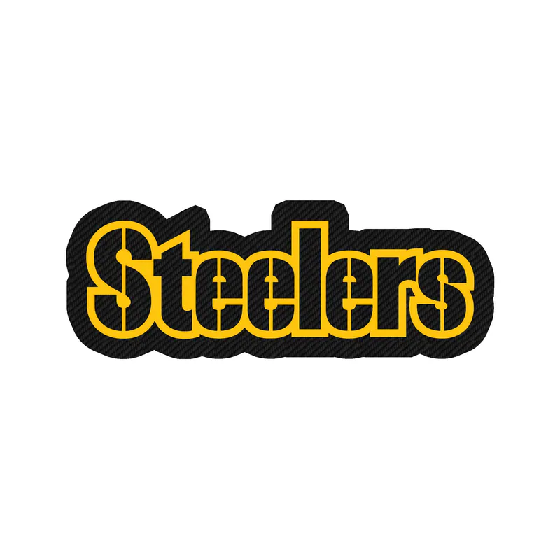 Pittsburgh Steelers - Batman - Carbon Fiber Vinyl Sticker - Custom Size