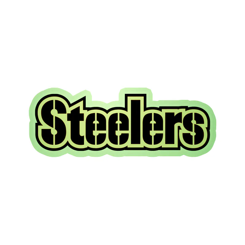 Pittsburgh Steelers - Batman - Glow in the Dark Vinyl Sticker - Custom Size