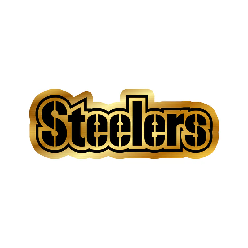 Pittsburgh Steelers - Batman - Gold Chrome Vinyl Sticker - Custom Size