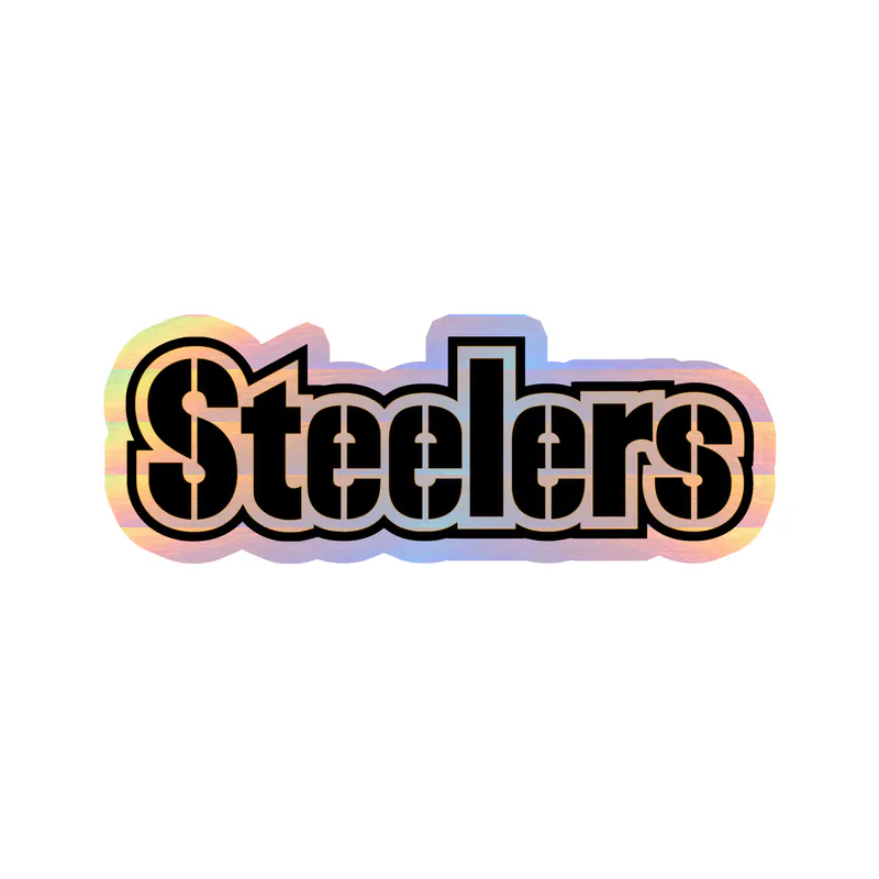 Pittsburgh Steelers - Batman - Holographic Vinyl Sticker - Custom Size