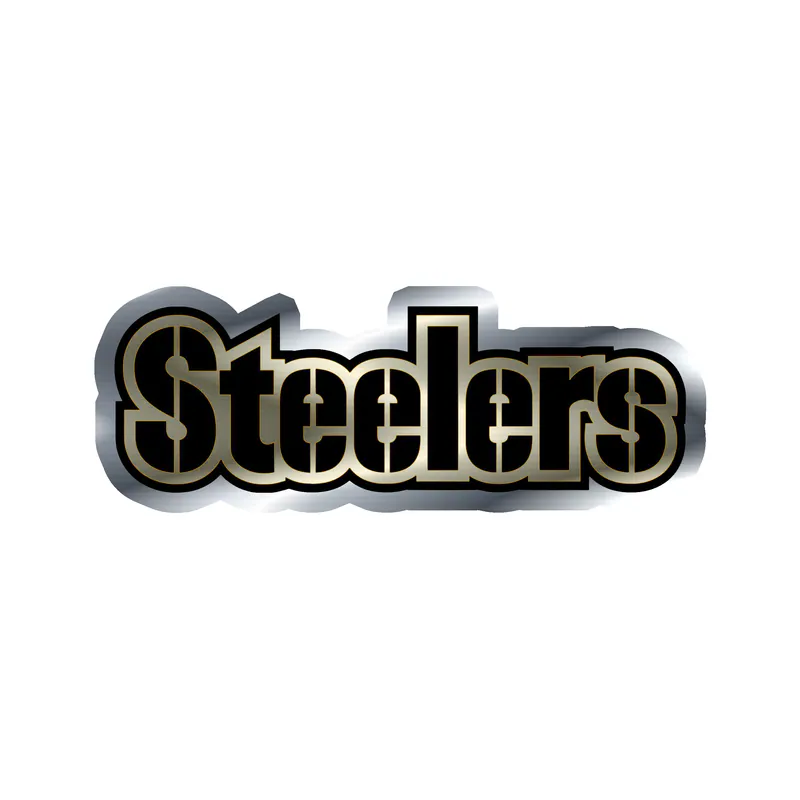 Pittsburgh Steelers - Batman - Silver Chrome Vinyl Sticker - Custom Size