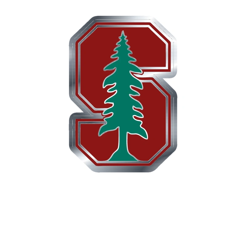 Stanford Silver Chrome Vinyl Decal - Custom Size