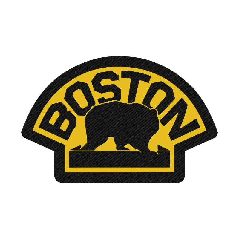 Boston Bruins - Bear - Carbon Fiber Vinyl Sticker - Custom Size