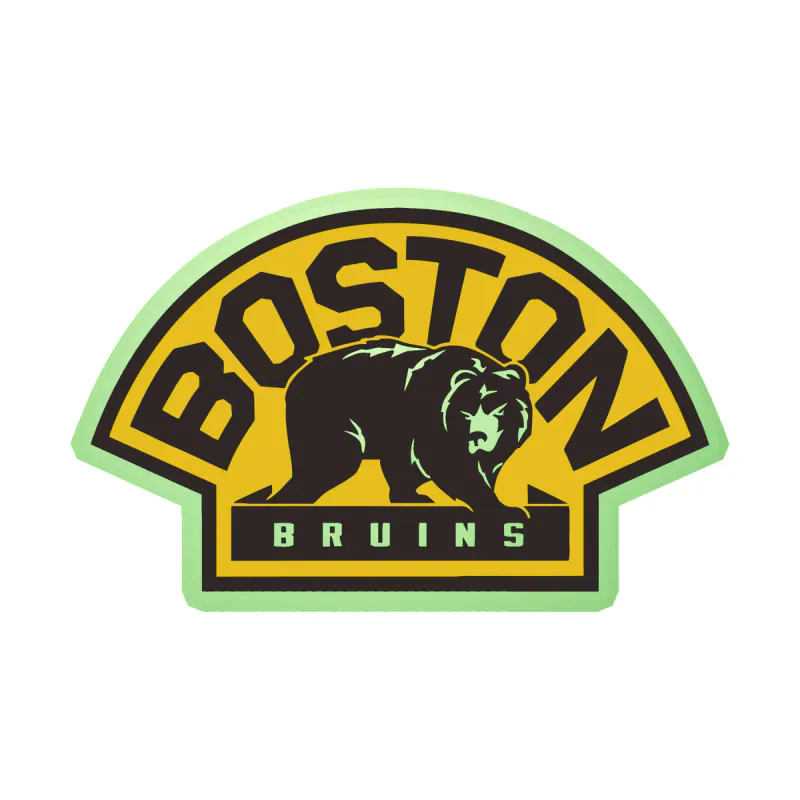 Boston Bruins - Bear - Glow in the Dark Vinyl Sticker - Custom Size