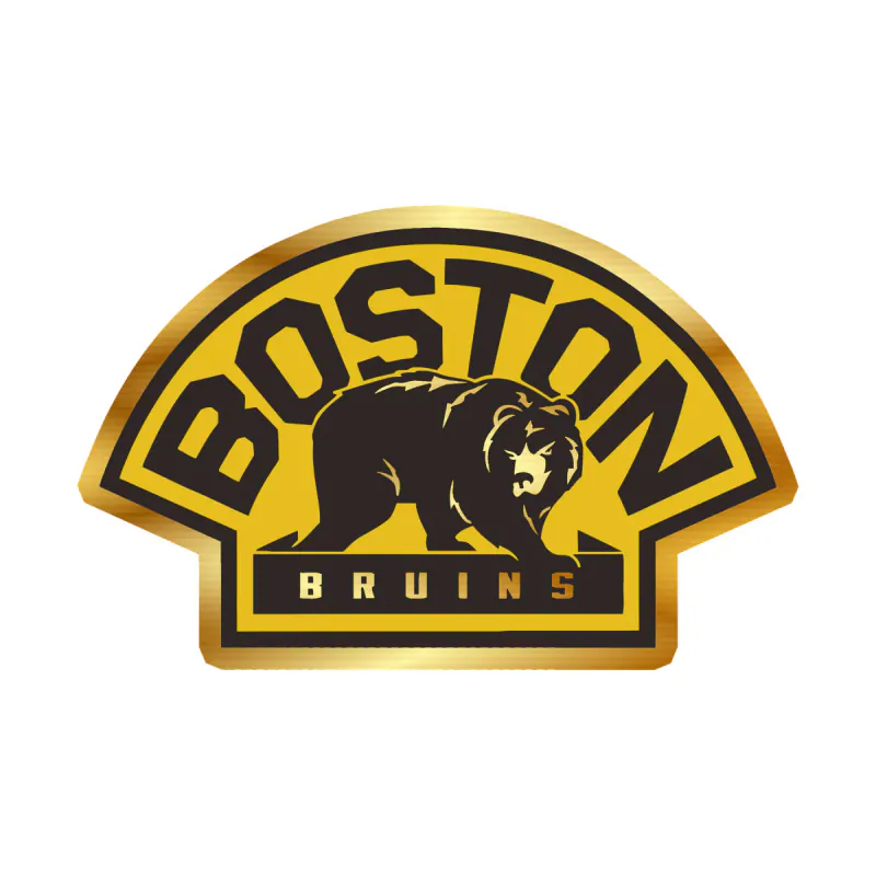 Boston Bruins - Bear - Gold Chrome Vinyl Sticker - Custom Size