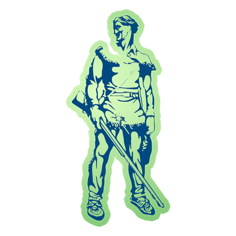 West Virginia Mountaineers - Mountaineer - Glow in the Dark Vinyl Decal - Custom Size