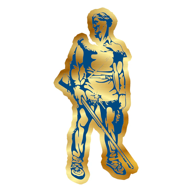 West Virginia Mountaineers - Mountaineer - Gold Chrome Vinyl Decal - Custom Size