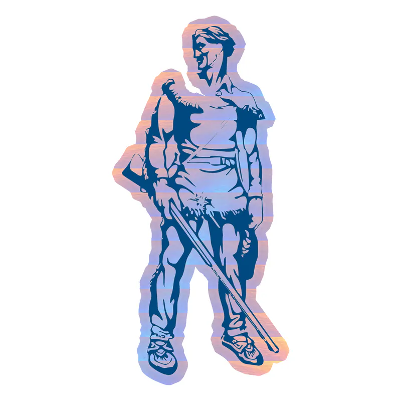 West Virginia Mountaineers - Mountaineer - Holographic Vinyl Decal - Custom Size