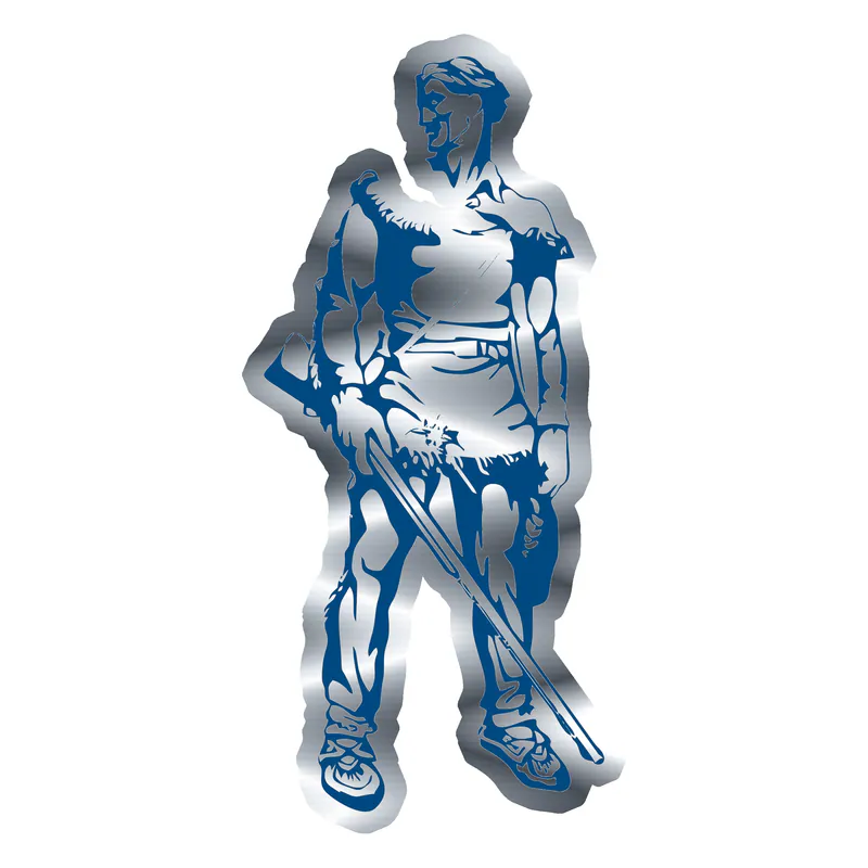 West Virginia Mountaineers - Mountaineer - Silver Chrome Vinyl Decal - Custom Size