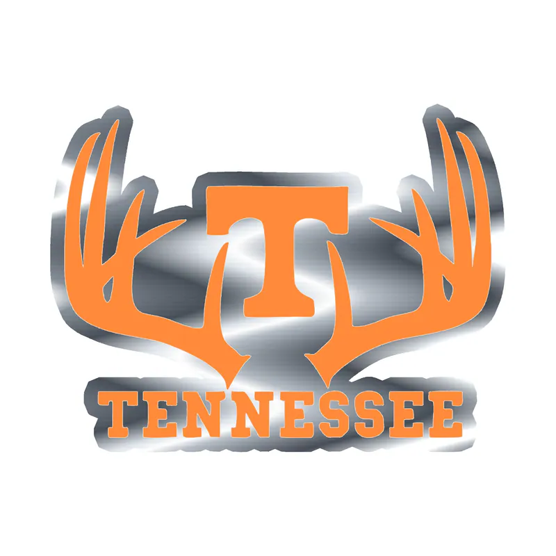Tennessee Volunteers - Image 11 - Silver Chrome Vinyl Decal - Custom Size