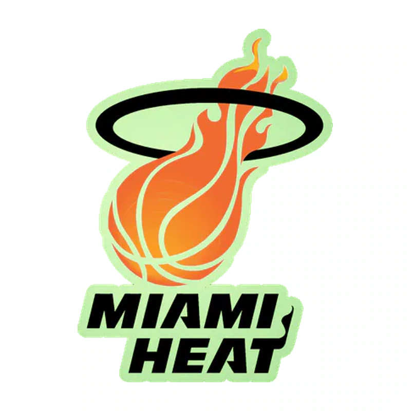 Miami Heat - Image 3 - Glow in the Dark Vinyl Sticker - Custom Size