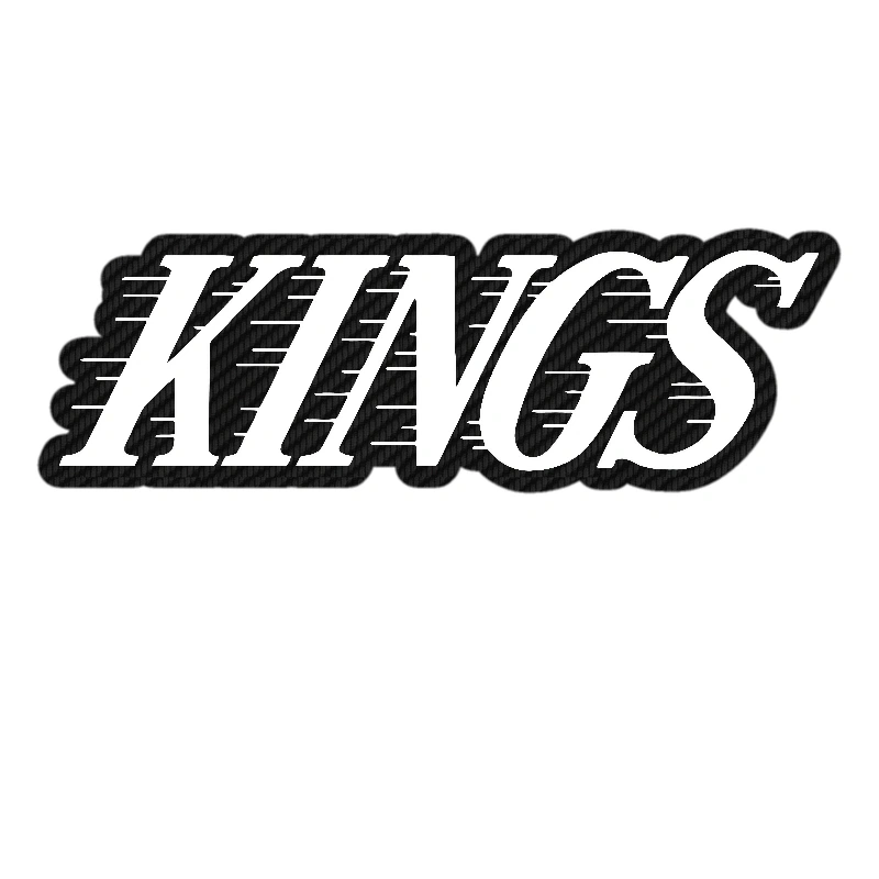 Los Angeles Kings - Kings - Carbon Fiber Vinyl Sticker - Custom Size