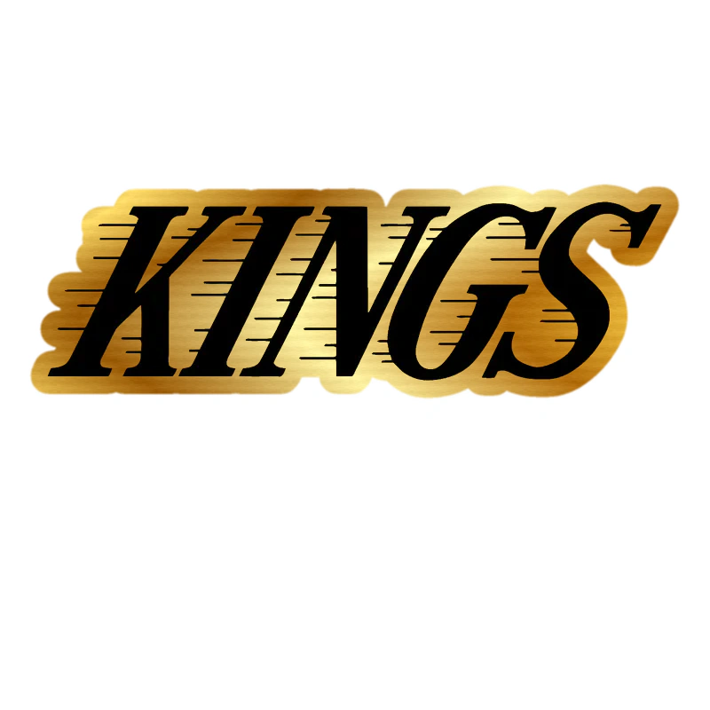 Los Angeles Kings - Kings - Gold Chrome Vinyl Sticker - Custom Size