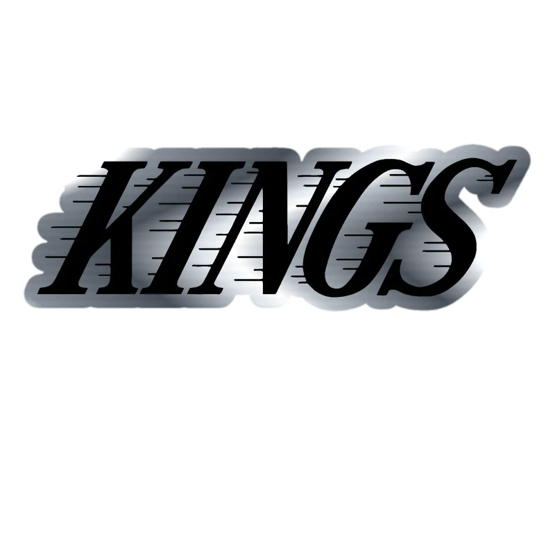 Los Angeles Kings - Kings - Silver Chrome Vinyl Sticker - Custom Size