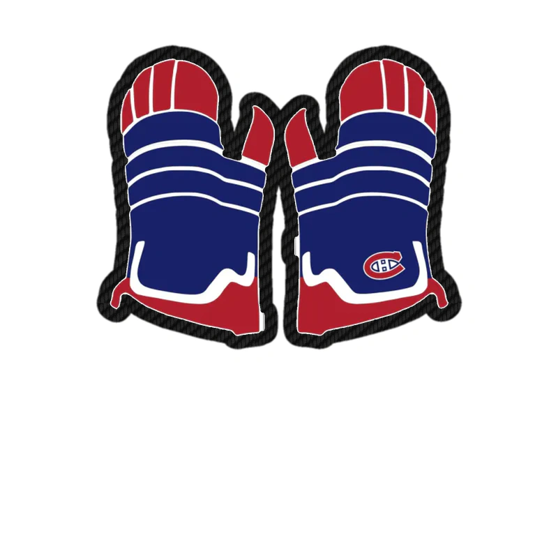 Montreal Canadiens - Mittens - Carbon Fiber Vinyl Sticker - Custom Size
