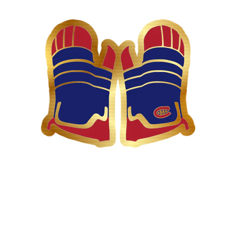 Montreal Canadiens - Mittens - Gold Chrome Vinyl Sticker - Custom Size