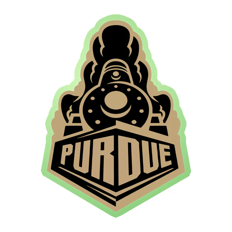 Purdue Boilermakers - Image 1 - Glow in the Dark Vinyl Sticker - Custom Size