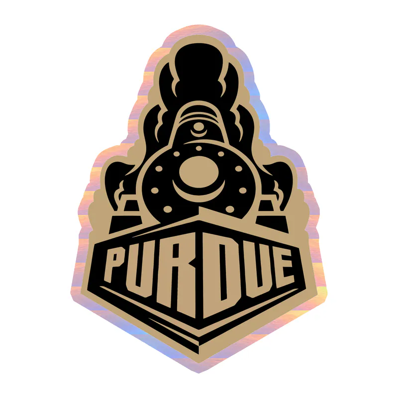 Purdue Boilermakers - Image 1 - Holographic Vinyl Sticker - Custom Size