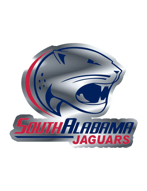 University of South Alabama - Image 1 - Silver Chrome Vinyl Decal - Custom Size
