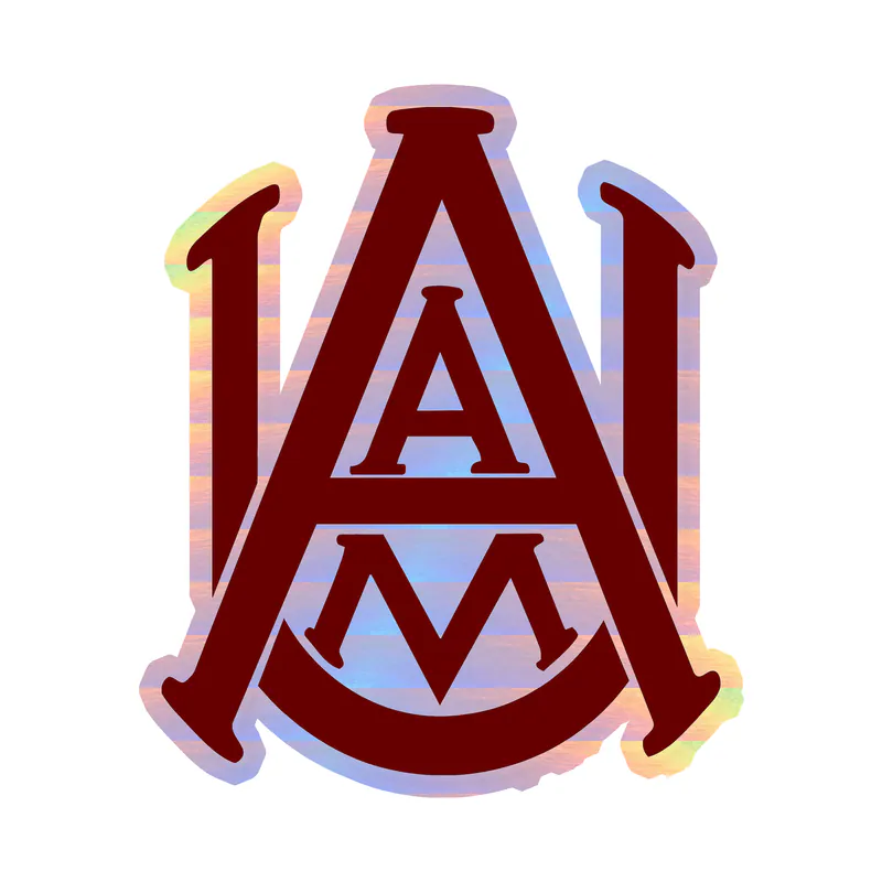 Alabama A&M Bulldogs Holographic Vinyl Decal - Custom Size