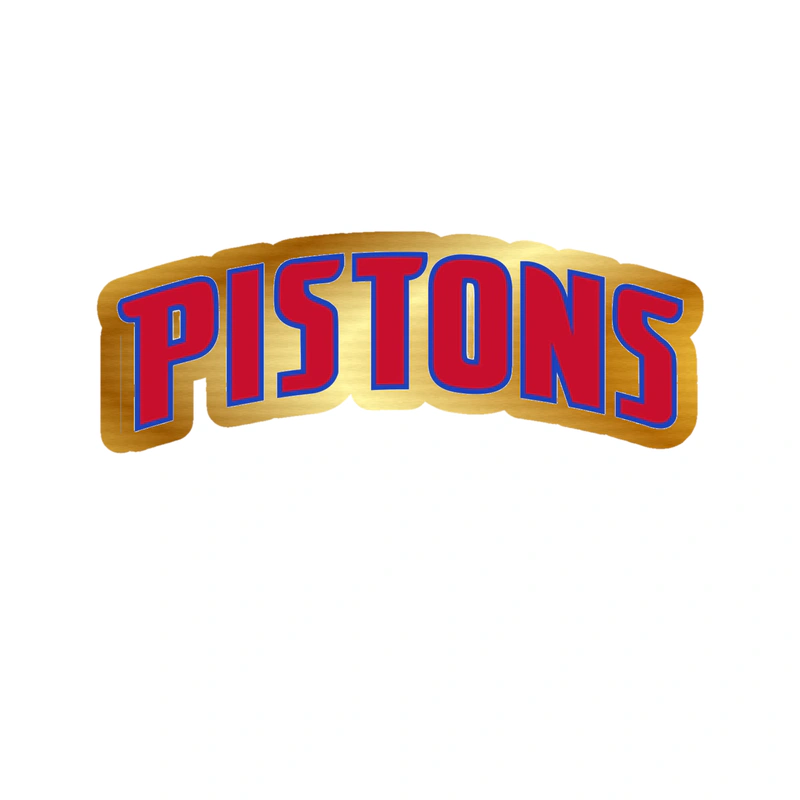 Detroit Pistons - Image 7 - Gold Chrome Vinyl Sticker - Custom Size