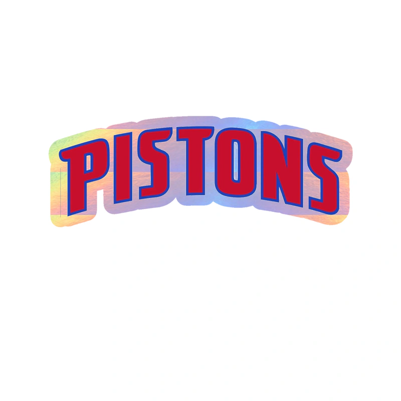 Detroit Pistons - Image 7 - Holographic Vinyl Sticker - Custom Size