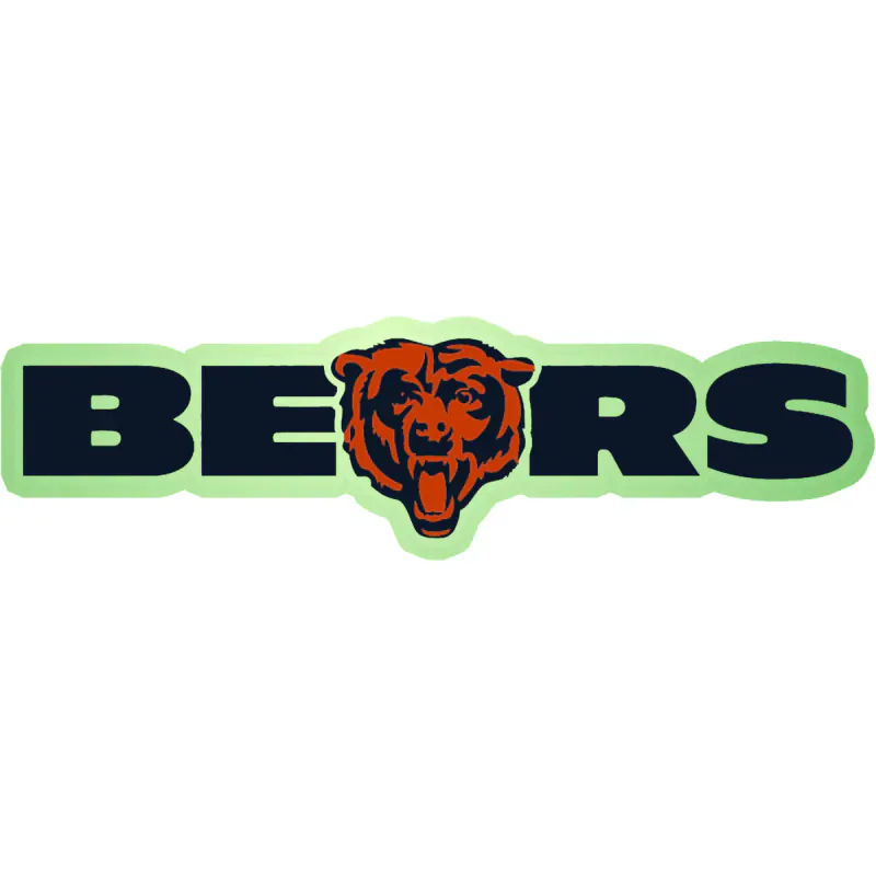 Chicago Bears - Bear Head - Image 19 - Glow in the Dark Vinyl Sticker - Custom Size