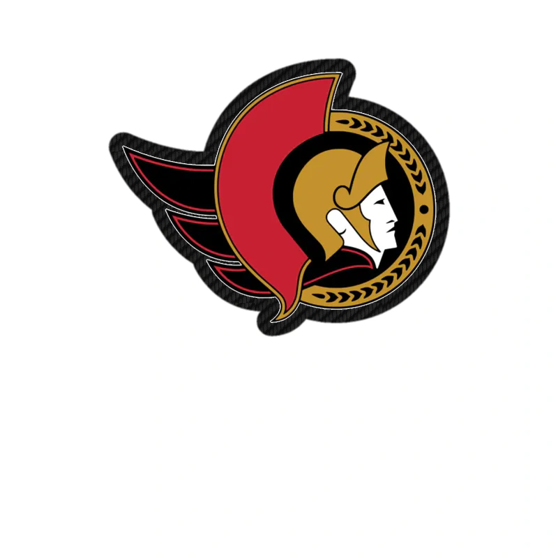 Ottawa Senators - Guy Side Profile - Carbon Fiber Vinyl Sticker - Custom Size