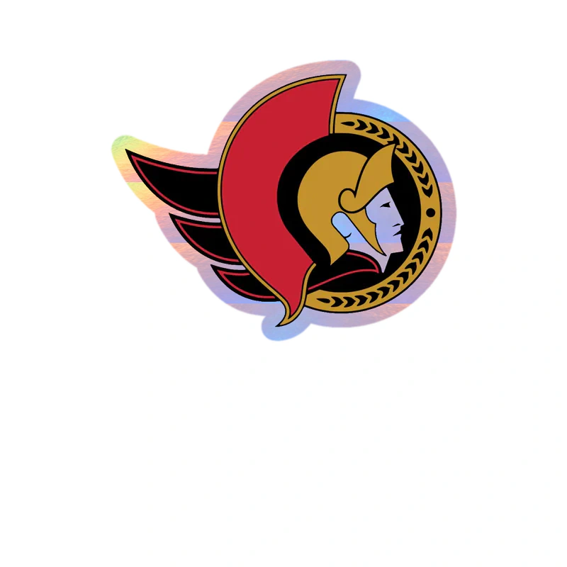 Ottawa Senators - Guy Side Profile - Holographic Vinyl Sticker - Custom Size
