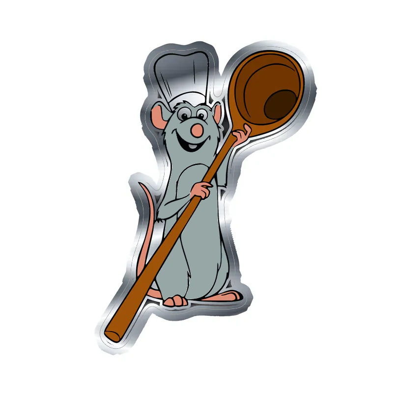 Ratatouille Silver Chrome Vinyl Sticker - Custom Size