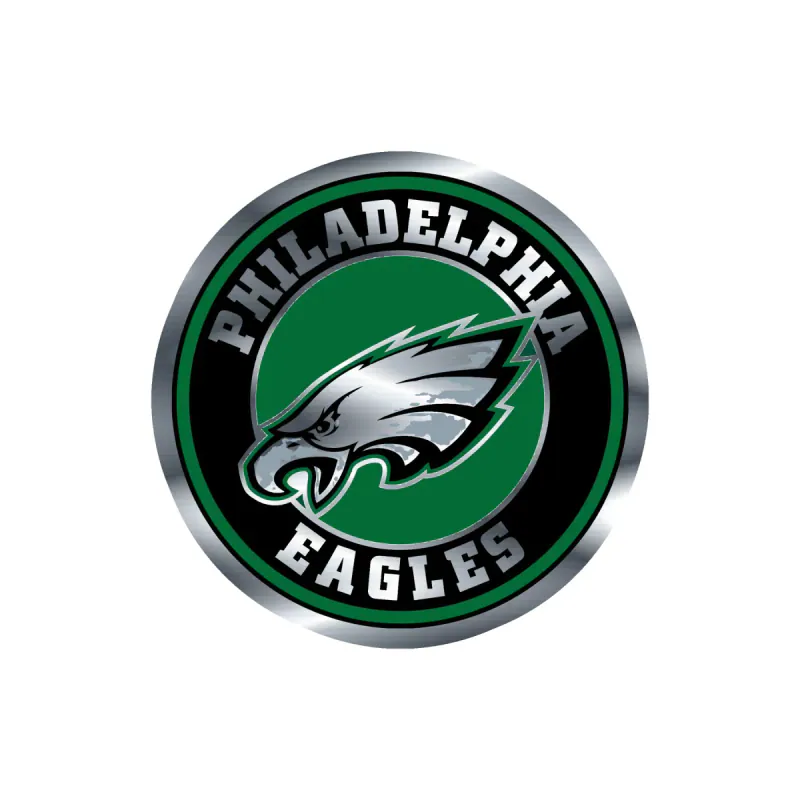 Philadelphia Eagles - Image 18 - Silver Chrome Vinyl Sticker - Custom Size
