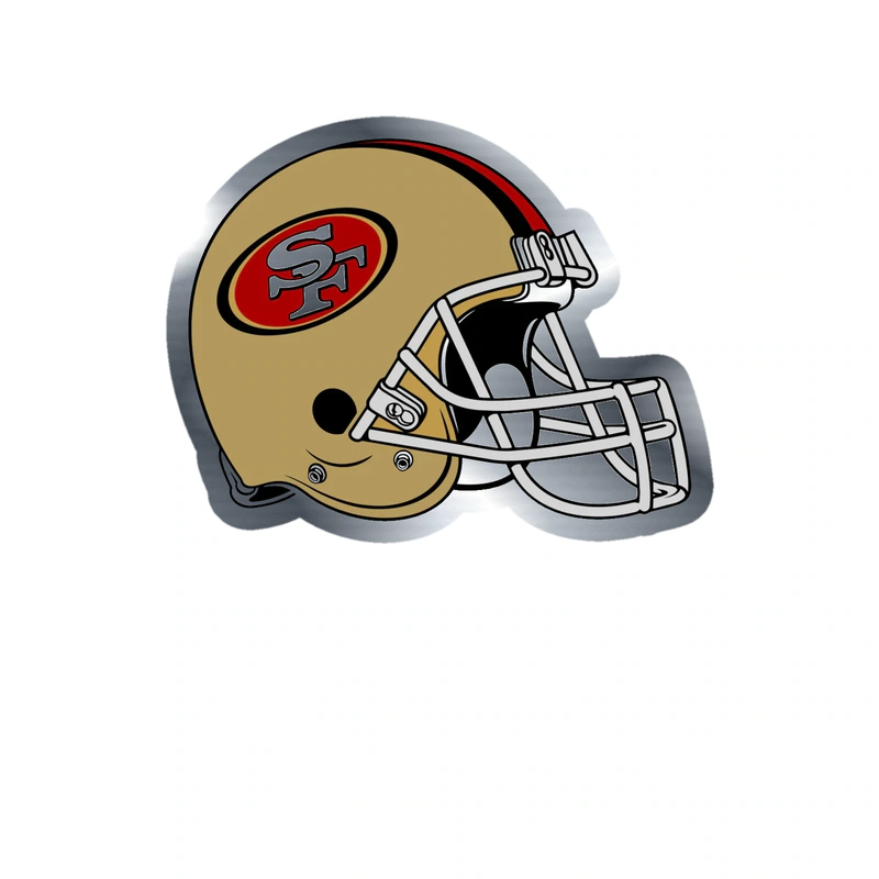 San Francisco 49ers - Image 8 - Silver Chrome Vinyl Sticker - Custom Size