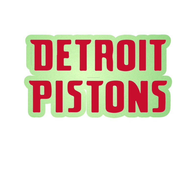 Detroit Pistons - Image 6 - Glow in the Dark Vinyl Sticker - Custom Size