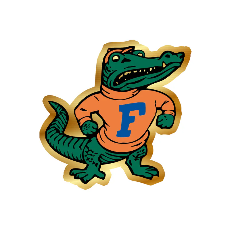 Florida Gators - Image 6 - Gold Chrome Vinyl Decal - Custom Size