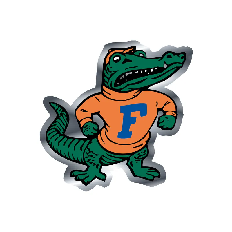 Florida Gators - Image 6 - Silver Chrome Vinyl Decal - Custom Size