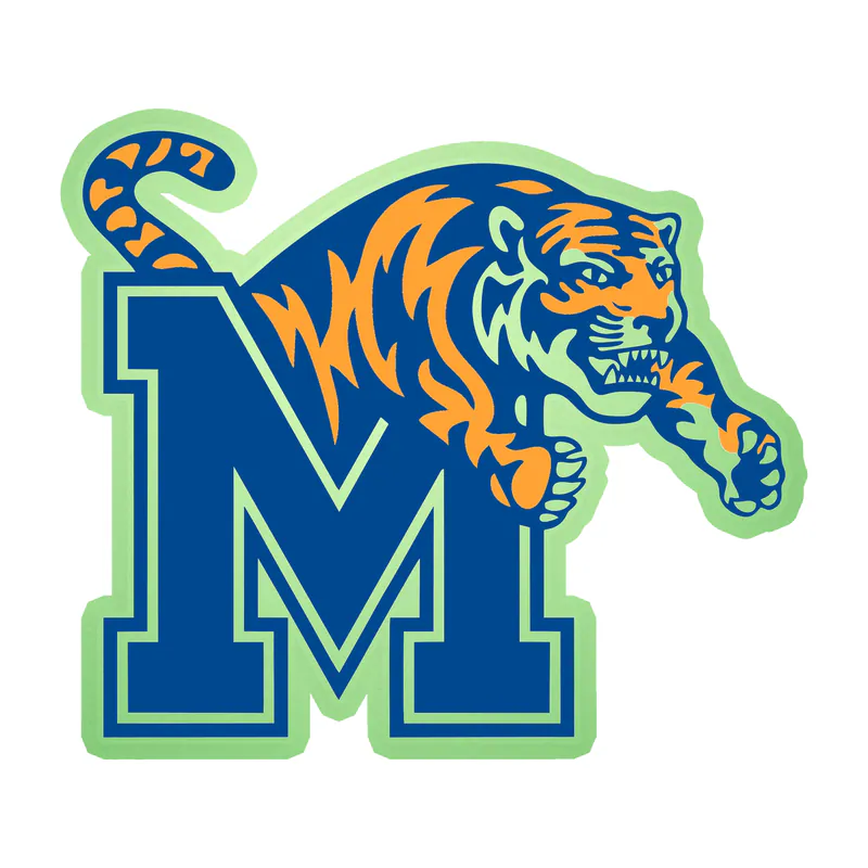 Memphis Tigers University - Image 2 - Glow in the Dark Vinyl Sticker - Custom Size