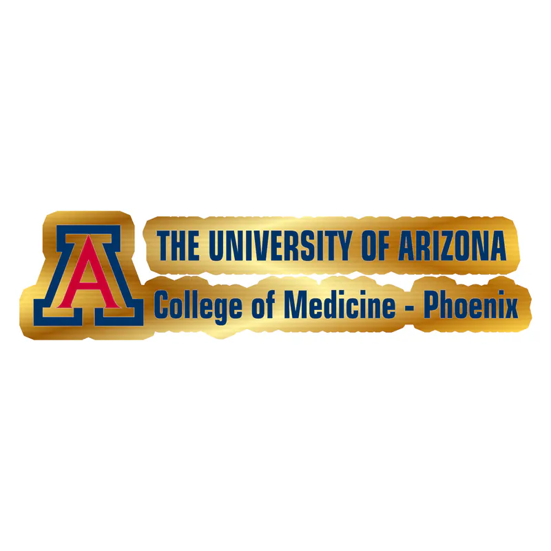 University of Arizona Gold Chrome Vinyl Decal - Custom Size