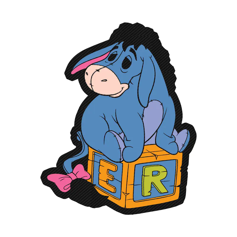 Winnie The Pooh - Eeyore - Carbon Fiber Vinyl Sticker - Custom Size