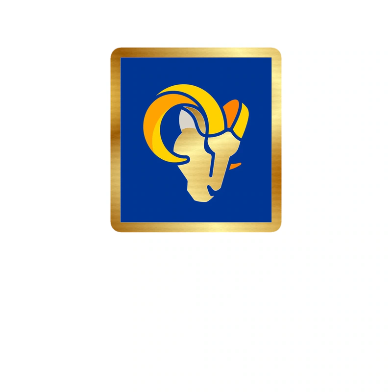 Los Angeles Rams - Image 6 - Gold Chrome Vinyl Sticker - Custom Size