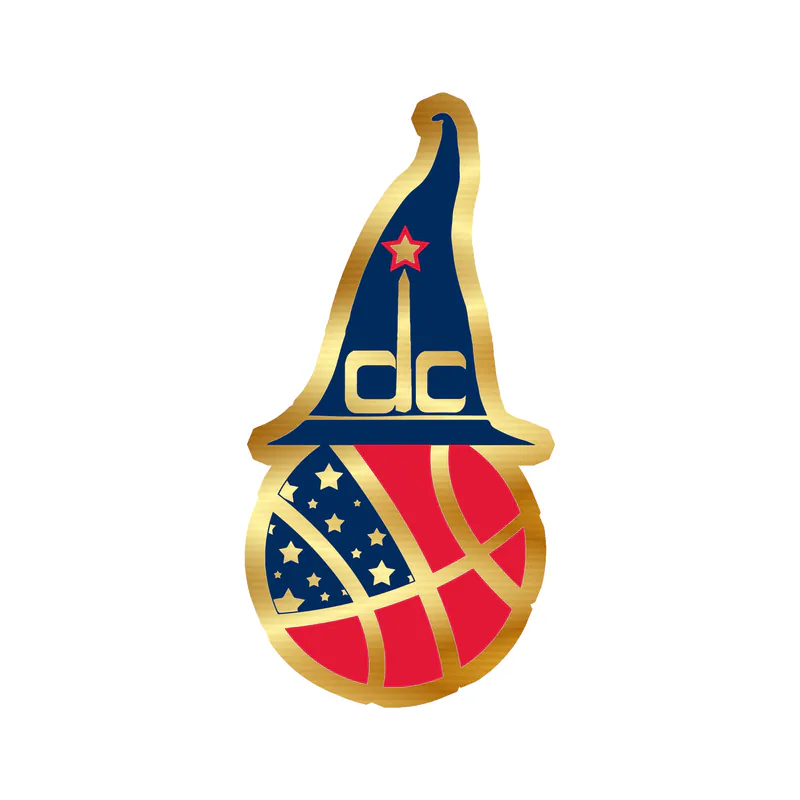 Washington Wizards - Image 2 - Gold Chrome Vinyl Sticker - Custom Size