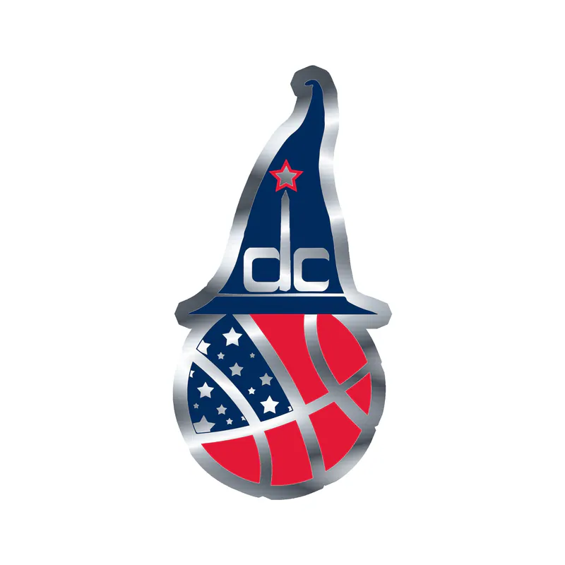 Washington Wizards - Image 2 - Silver Chrome Vinyl Sticker - Custom Size