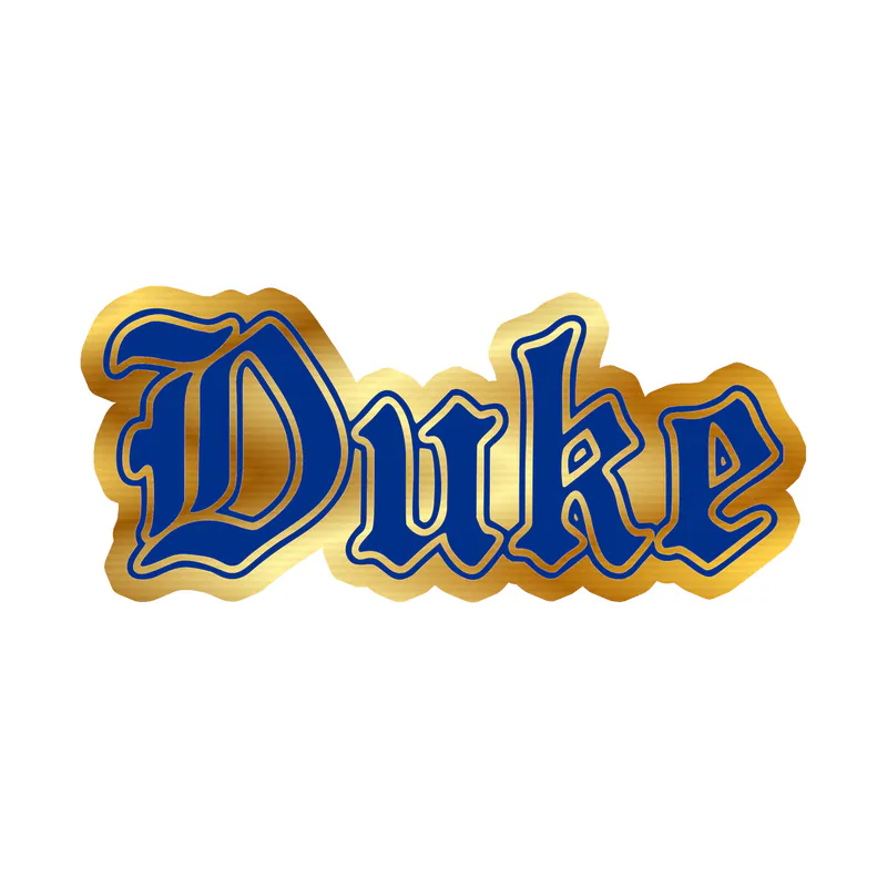 Duke Blue Devils - Duke - Gold Chrome Vinyl Decal - Custom Size