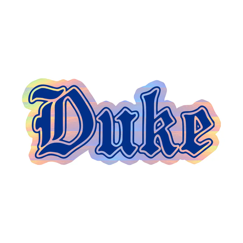 Duke Blue Devils - Duke - Holographic Vinyl Decal - Custom Size