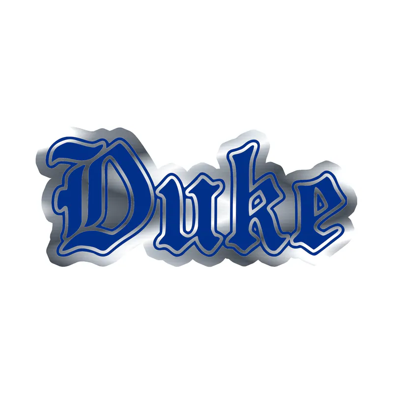 Duke Blue Devils - Duke - Silver Chrome Vinyl Decal - Custom Size