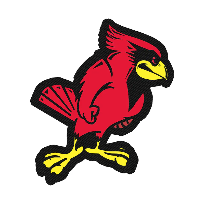 Illinois State University - Carbon Fiber Vinyl Sticker - Custom Size