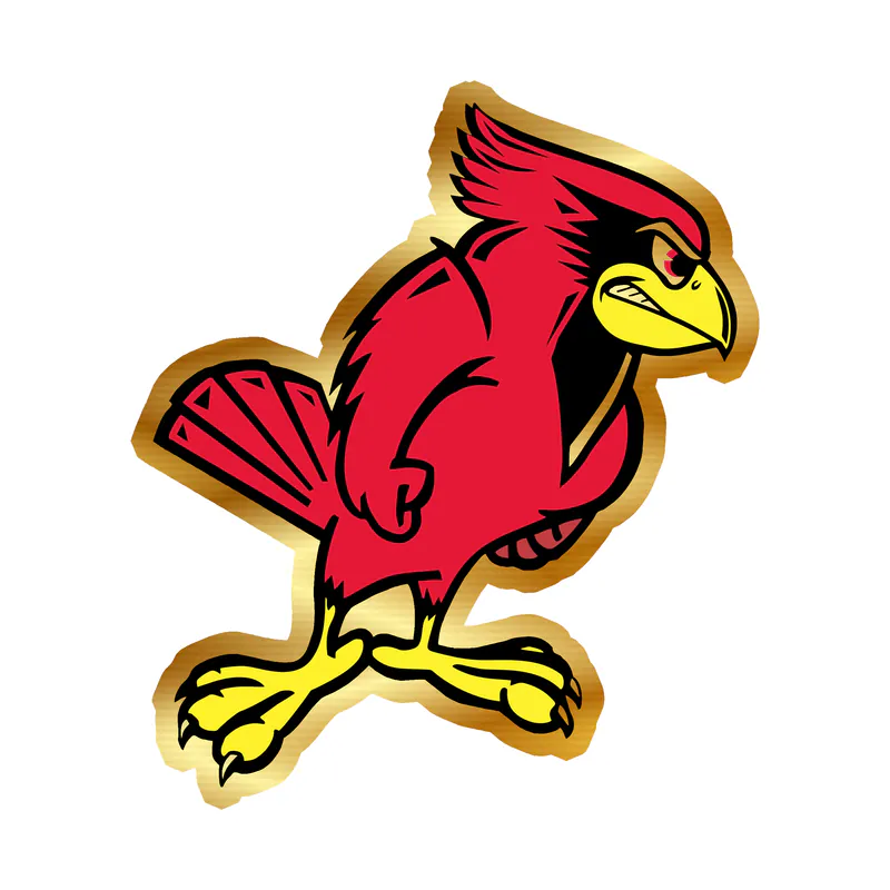 Illinois State University - Gold Chrome Vinyl Sticker - Custom Size
