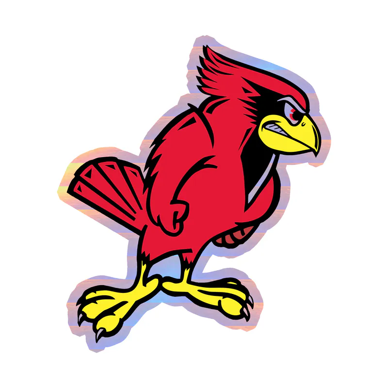 Illinois State University - Holographic Vinyl Sticker - Custom Size