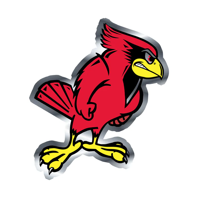 Illinois State University - Silver Chrome Vinyl Sticker - Custom Size