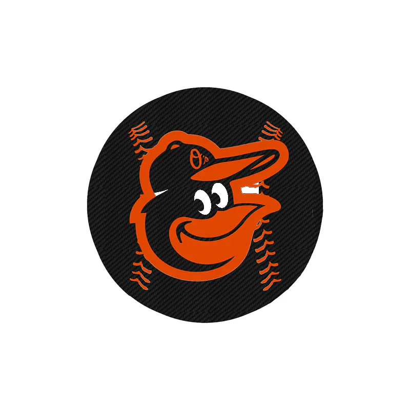 Baltimore Orioles - Baseball Cartoon Bird - Carbon Fiber Vinyl Sticker - Custom Size