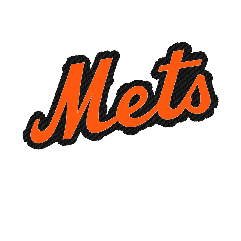 New York Mets - Orange Mets - Carbon Fiber Vinyl Sticker - Custom Size